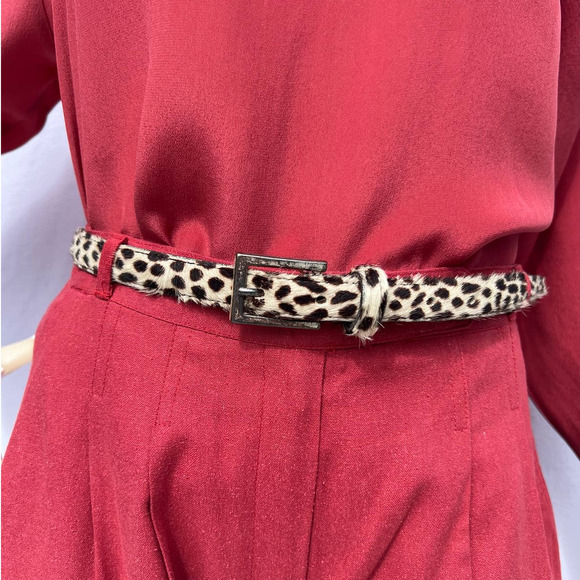 Banana Republic Cheetah Print Skinny Leather Belt - Picture 1 of 6